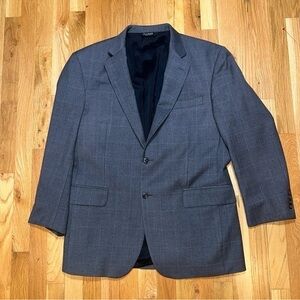 Jos A Bank Charcoal Gray Black 100% Wool Sport Coat Blazer Suit Jacket Size 40 R